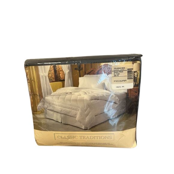 Classic Traditions Queen Fitted Black Sheet Vintage New - Picture 1 of 2